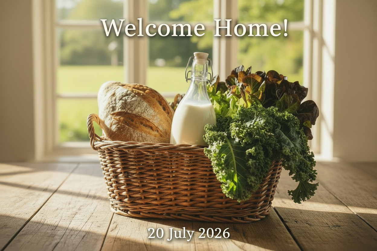 Welcome Home!!! - Monday 20 July 2026